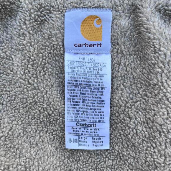 J22 corduroy collar duck canvas Sherpa Lined Duck Canvas Brown Work Detroit - Picture 8 of 8